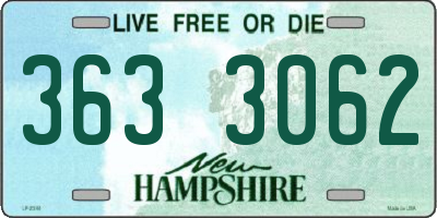 NH license plate 3633062