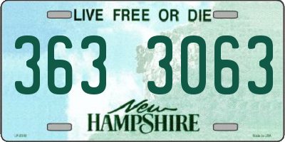 NH license plate 3633063