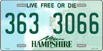 NH license plate 3633066