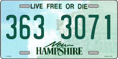 NH license plate 3633071