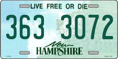 NH license plate 3633072