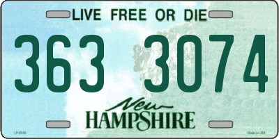 NH license plate 3633074