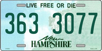 NH license plate 3633077