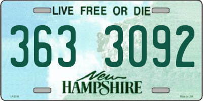 NH license plate 3633092
