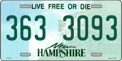 NH license plate 3633093
