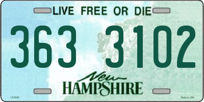 NH license plate 3633102
