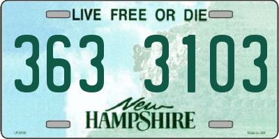 NH license plate 3633103
