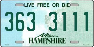 NH license plate 3633111