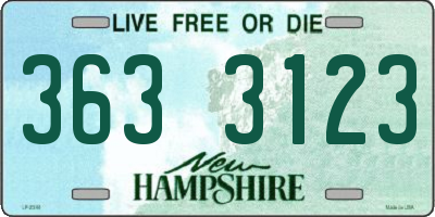 NH license plate 3633123