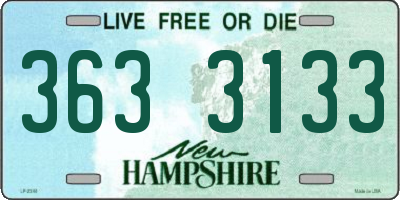 NH license plate 3633133
