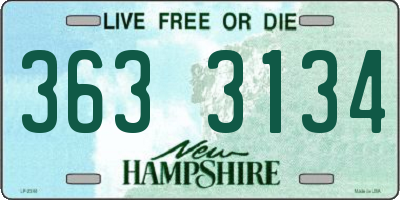 NH license plate 3633134