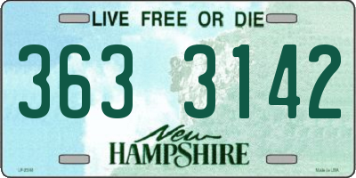 NH license plate 3633142