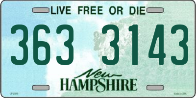 NH license plate 3633143