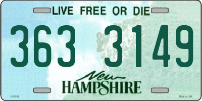 NH license plate 3633149