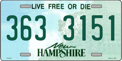 NH license plate 3633151