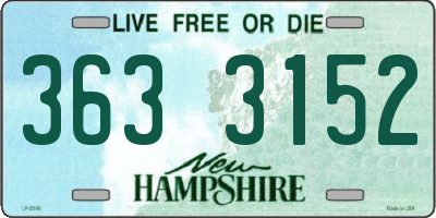 NH license plate 3633152