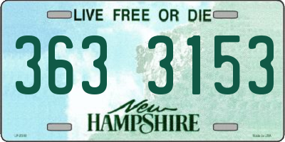 NH license plate 3633153