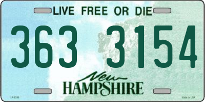 NH license plate 3633154