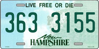 NH license plate 3633155