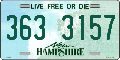 NH license plate 3633157