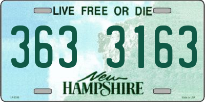 NH license plate 3633163