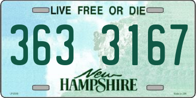 NH license plate 3633167