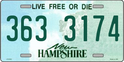 NH license plate 3633174