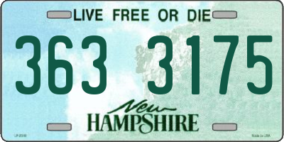 NH license plate 3633175