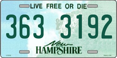NH license plate 3633192