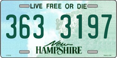 NH license plate 3633197