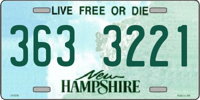 NH license plate 3633221