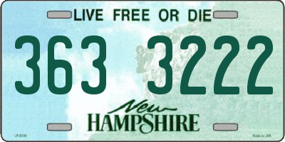 NH license plate 3633222