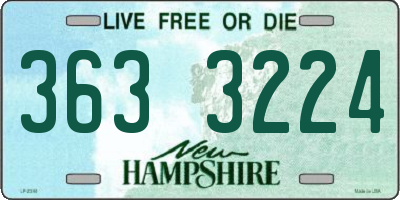 NH license plate 3633224