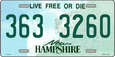 NH license plate 3633260
