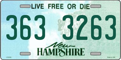 NH license plate 3633263