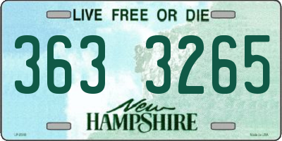 NH license plate 3633265