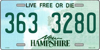 NH license plate 3633280