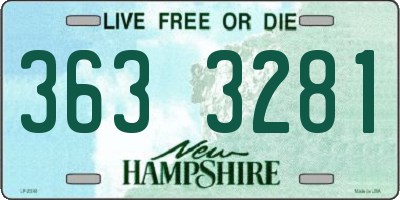 NH license plate 3633281