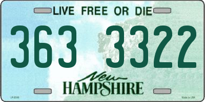 NH license plate 3633322