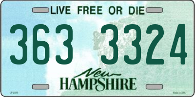 NH license plate 3633324