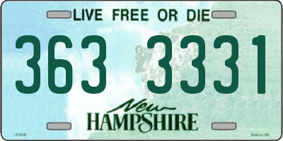 NH license plate 3633331