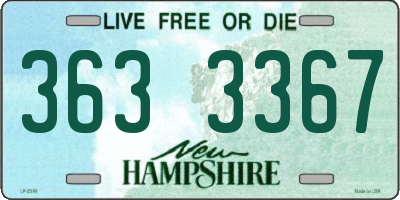 NH license plate 3633367