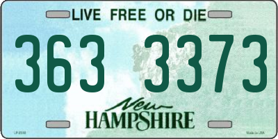 NH license plate 3633373