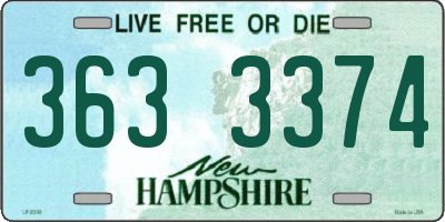 NH license plate 3633374