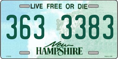 NH license plate 3633383