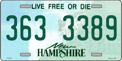 NH license plate 3633389