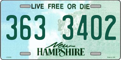 NH license plate 3633402