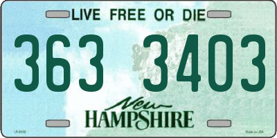 NH license plate 3633403