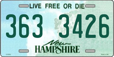 NH license plate 3633426
