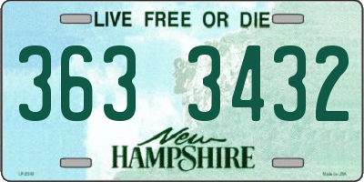 NH license plate 3633432